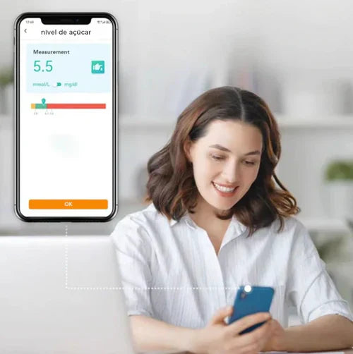 GlucoMax 2.0 – Medidor de glucosa + Medidor de presión arterial + Colesterol con tecnología láser 100% indolora y precisión garantizada