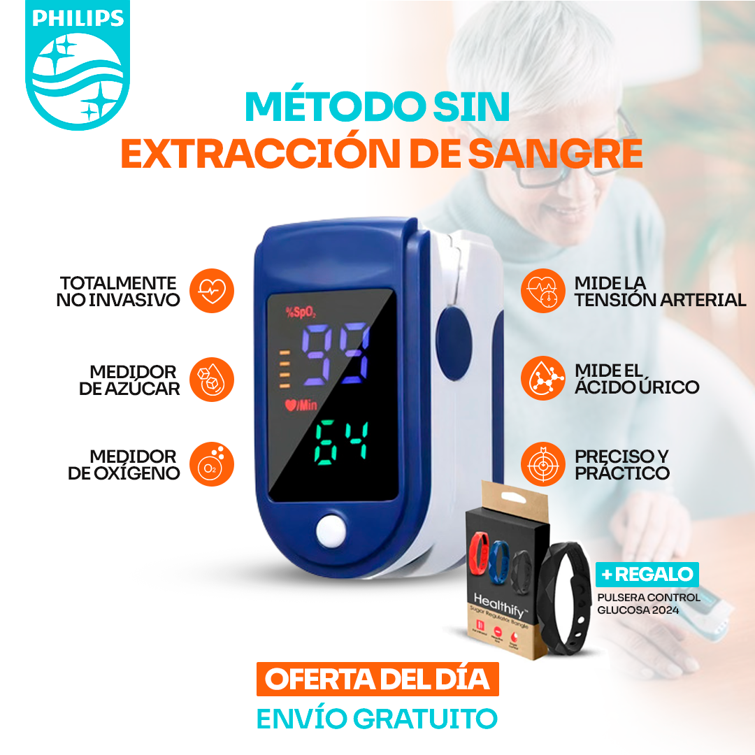 GlucoMax 2.0 – Medidor de glucosa + Medidor de presión arterial + Colesterol con tecnología láser 100% indolora y precisión garantizada